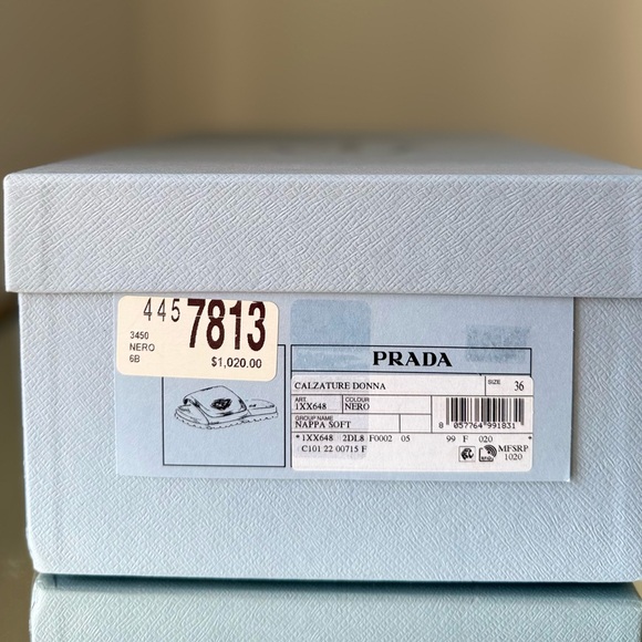 EUC Prada Soft Padded Nappa Leather Slides $1,020 36.5 - Picture 14 of 14